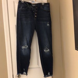 Button fly distressed Kan Cans